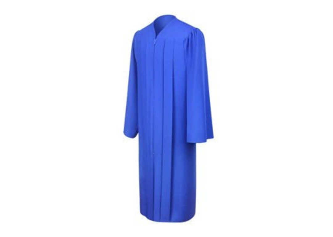 Matte Royal Blue Child Graduation Gown Etsy