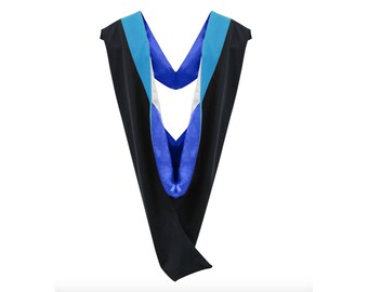 Deluxe Bachelor/Master Hood - Peacock Blue Velvet