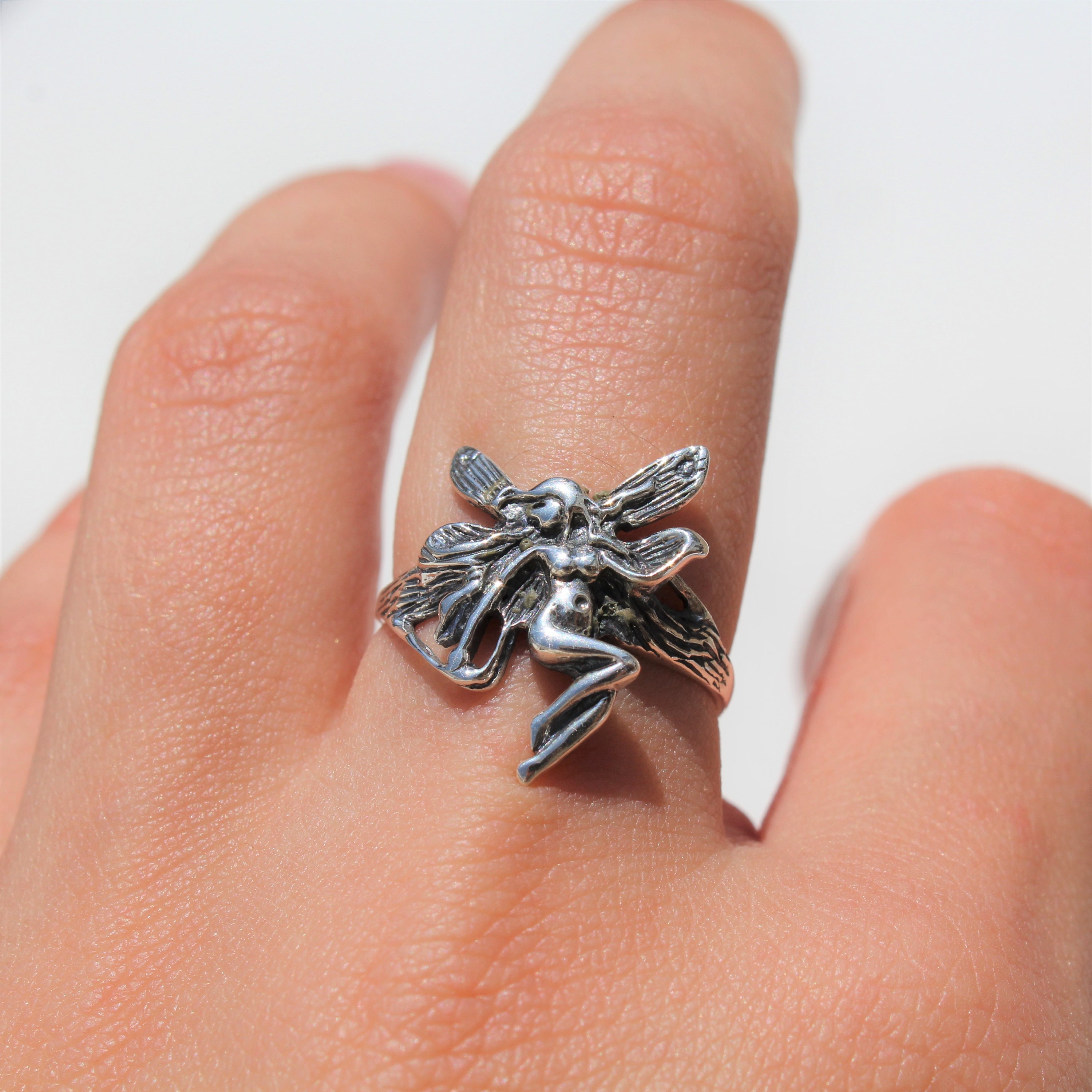 Sterling Silver Fairy Ring Y2K Dainty Women's Body Etsy