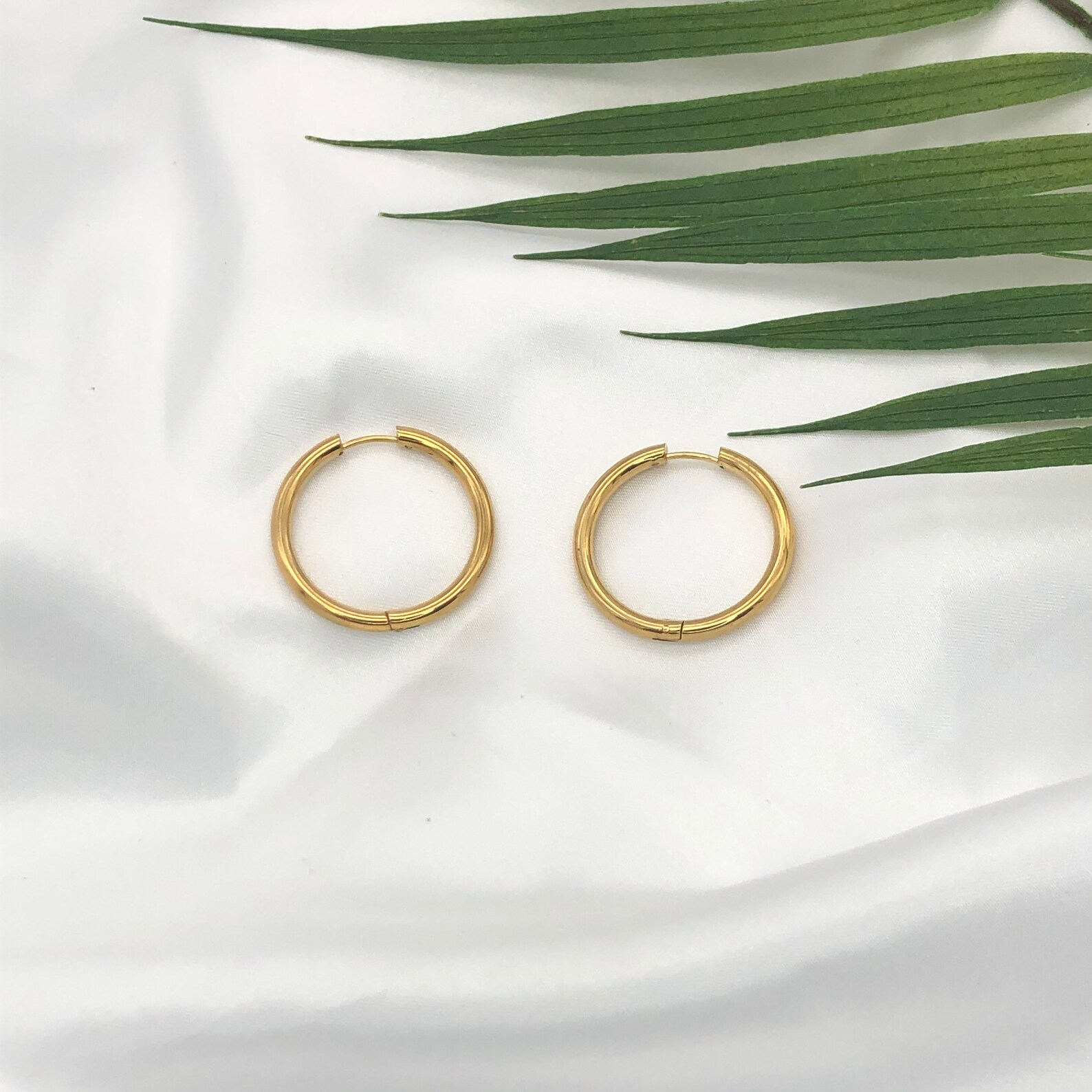 Stainless Steel Gold Hoop Earrings 1.5cm 2cm 3cm Hoop Etsy UK