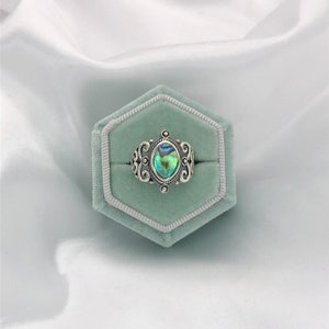 MYSTIK PUR Ring-Abalone and Pearl-UNIKAT!