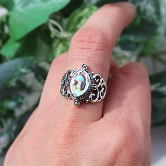 Large abalone ring sale