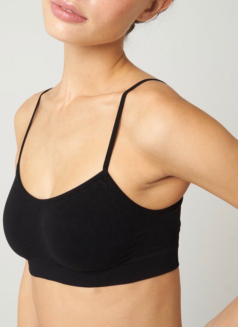 Set of 3 Seamless BraletteThin Straps Yoga TopLingerie womenYoga BraSissy BraSeamless lingerie