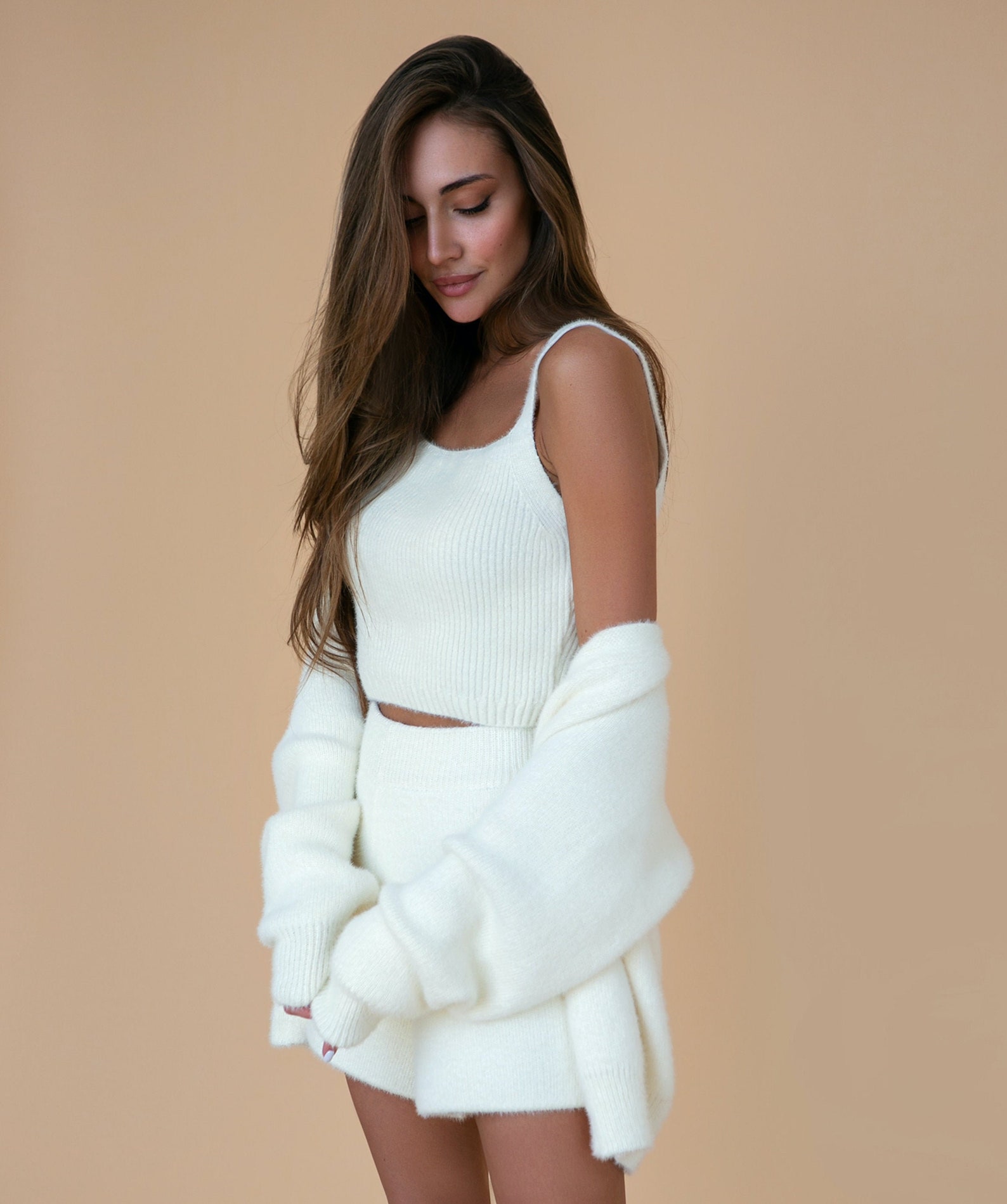 Cashmere Lounge Set Loungewear women Knitted underwear women Etsy