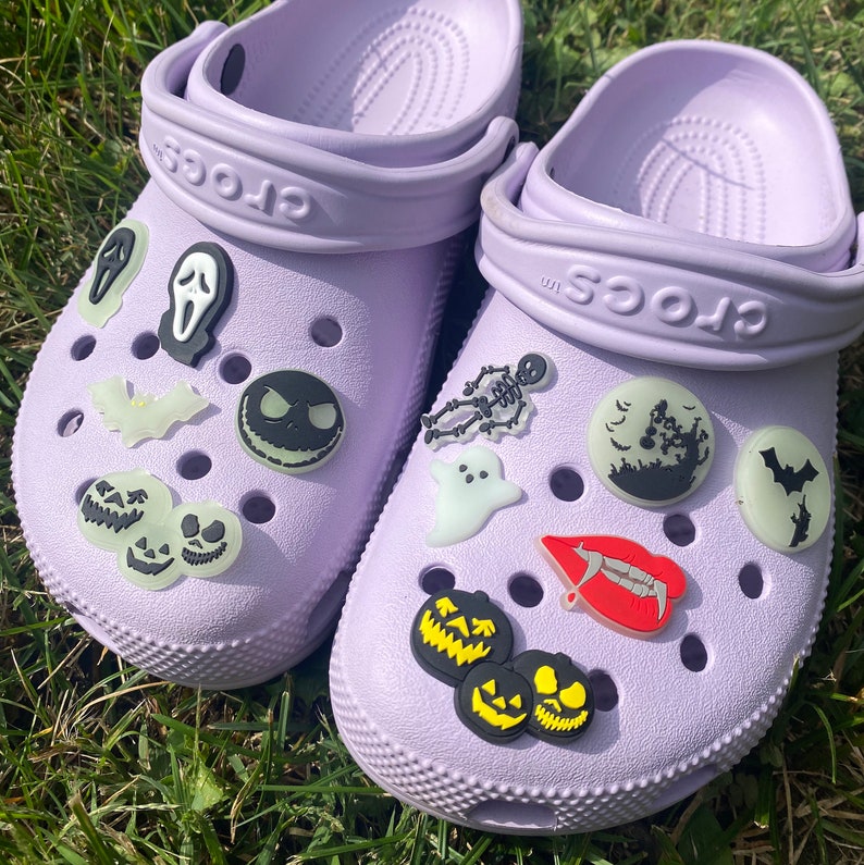 Halloween Croc Shoe Charms Spooky Bats Ghost Vampires | Etsy
