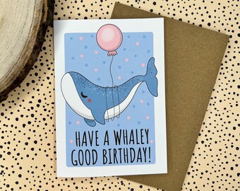 Hand embroidered,Greetings Cards Get Whale soon card Father\u2019s Day Greeting Card Happy Birthday Card