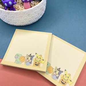 Halloween Pokemon Memo Pad Tear Away Memo Pad Digital Art Etsy