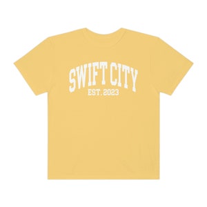 Swift City Est. 2023 The Eras Tour Glendale, AZ Touristy Inspired Comfort Colors Unisex Garment-Dyed T-shirt Comfy, Casual, Cute, Style Citrus