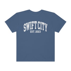 Swift City Est. 2023 The Eras Tour Glendale, AZ Touristy Inspired Comfort Colors Unisex Garment-Dyed T-shirt Comfy, Casual, Cute, Style Midnight