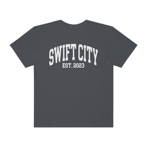 Swift City Est. 2023 The Eras Tour Glendale, AZ Touristy Inspired Comfort Colors Unisex Garment-Dyed T-shirt Comfy, Casual, Cute, Style Graphite