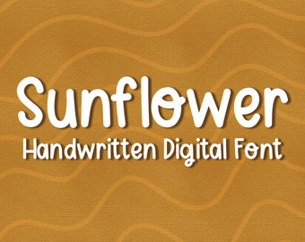 Sunflower Handwritten Digital Download Font | Compatible with Procreate, Adobe, Microsoft, Cricut Design Space, Studio, Canva, and more!,