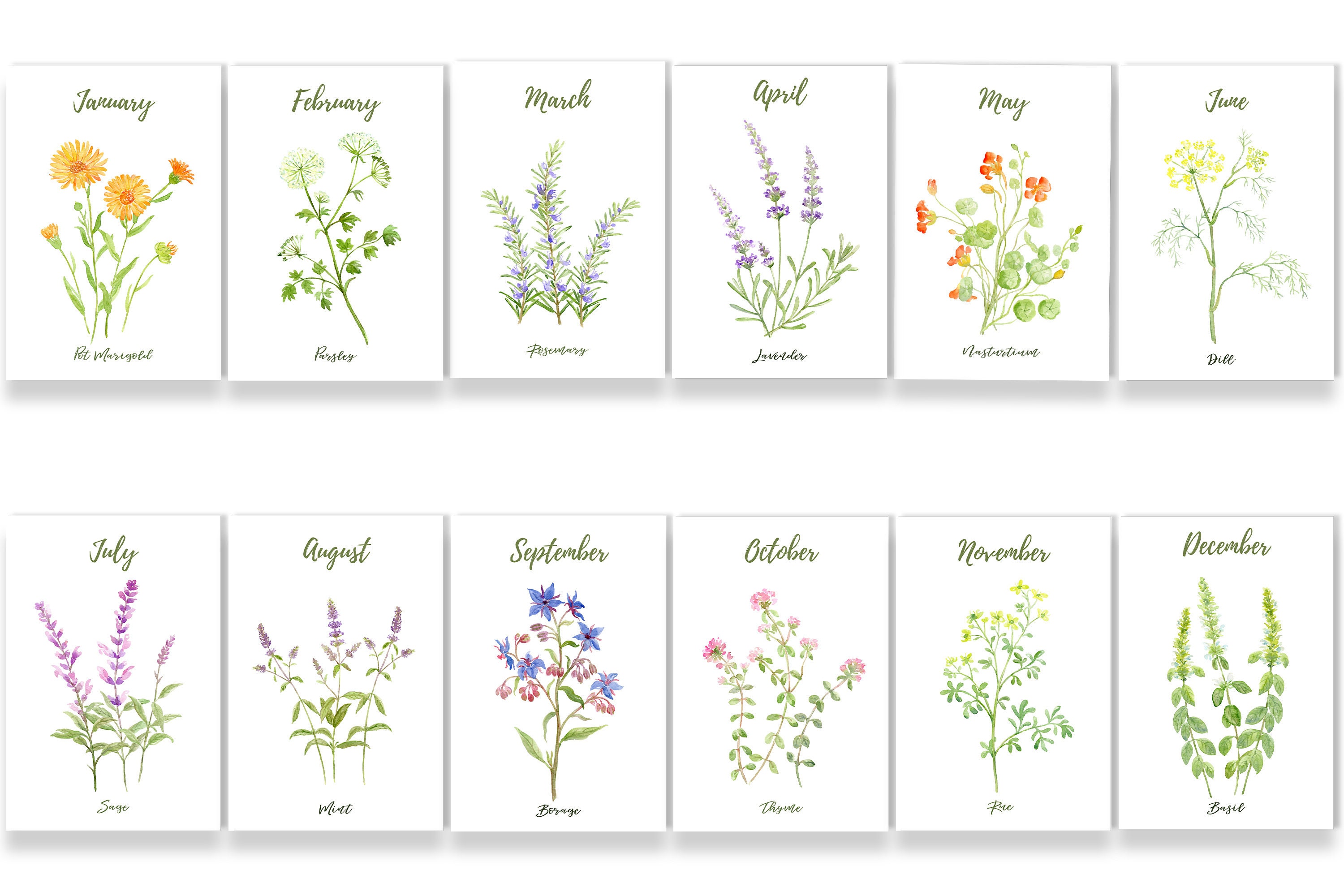 Floral Printable Monthly Planner Covers A5 and Half Letter Format ...