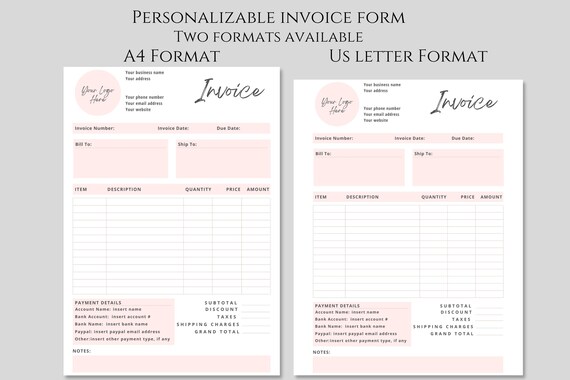 Custom Invoice Form Template for Canva. Printable Crafters Invoice Form. Etsy Shop Business Forms. Small Business Forms. Instant Download