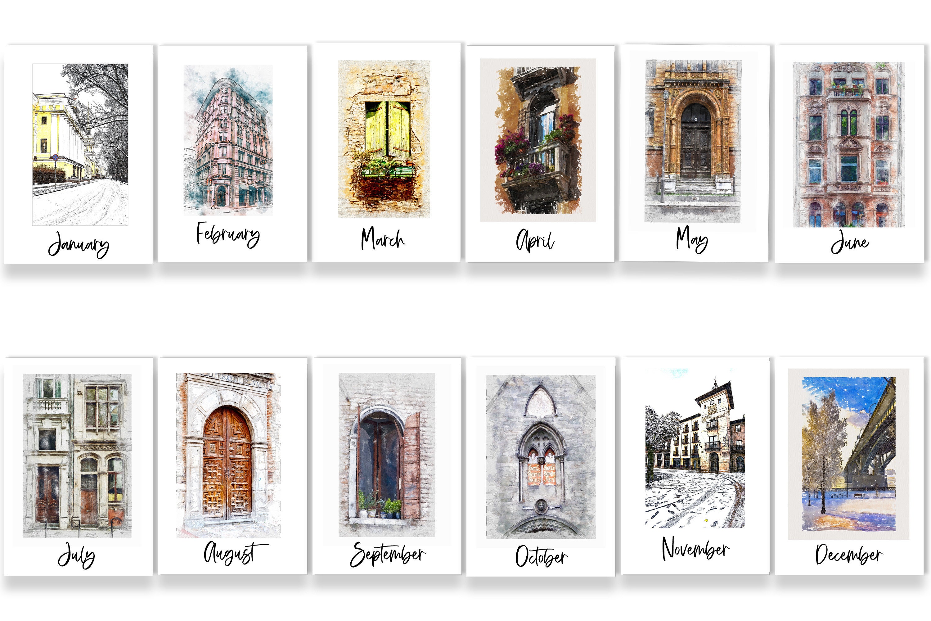 Printable Happy Planner Classic and Mini Inserts. 12 Monthly Planner ...