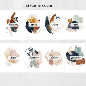 A4 Watercolor Printable Undated Planner Bundle, Printable A4 Year ...