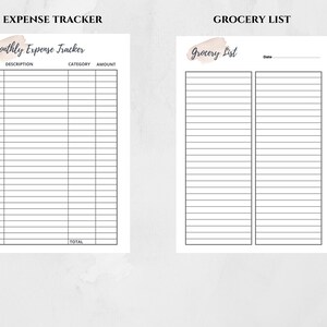 Printable A5 Year Planner, A5 Abstract Printable Undated Planner Bundle ...