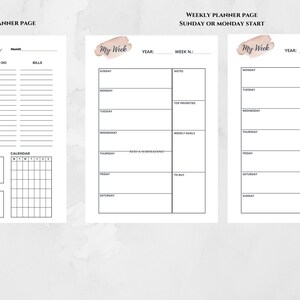 A5 Abstract Printable Undated Planner Bundle Printable A5 - Etsy