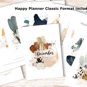Printable Stationary. Happy Planner Classic Inserts. 12 Monthly Planner Dividers. Planner Cover Printable. Watercolor Agenda Inserts