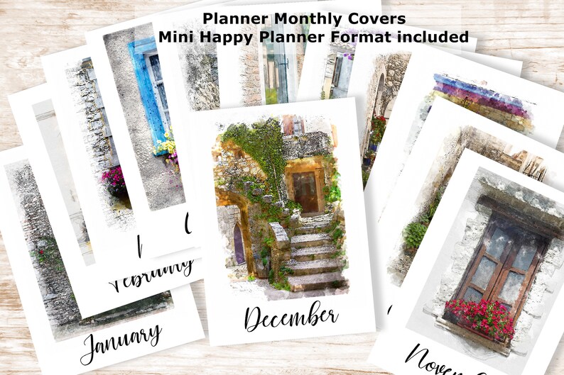 Printable Happy Planner Mini Inserts. 12 Monthly Planner - Etsy