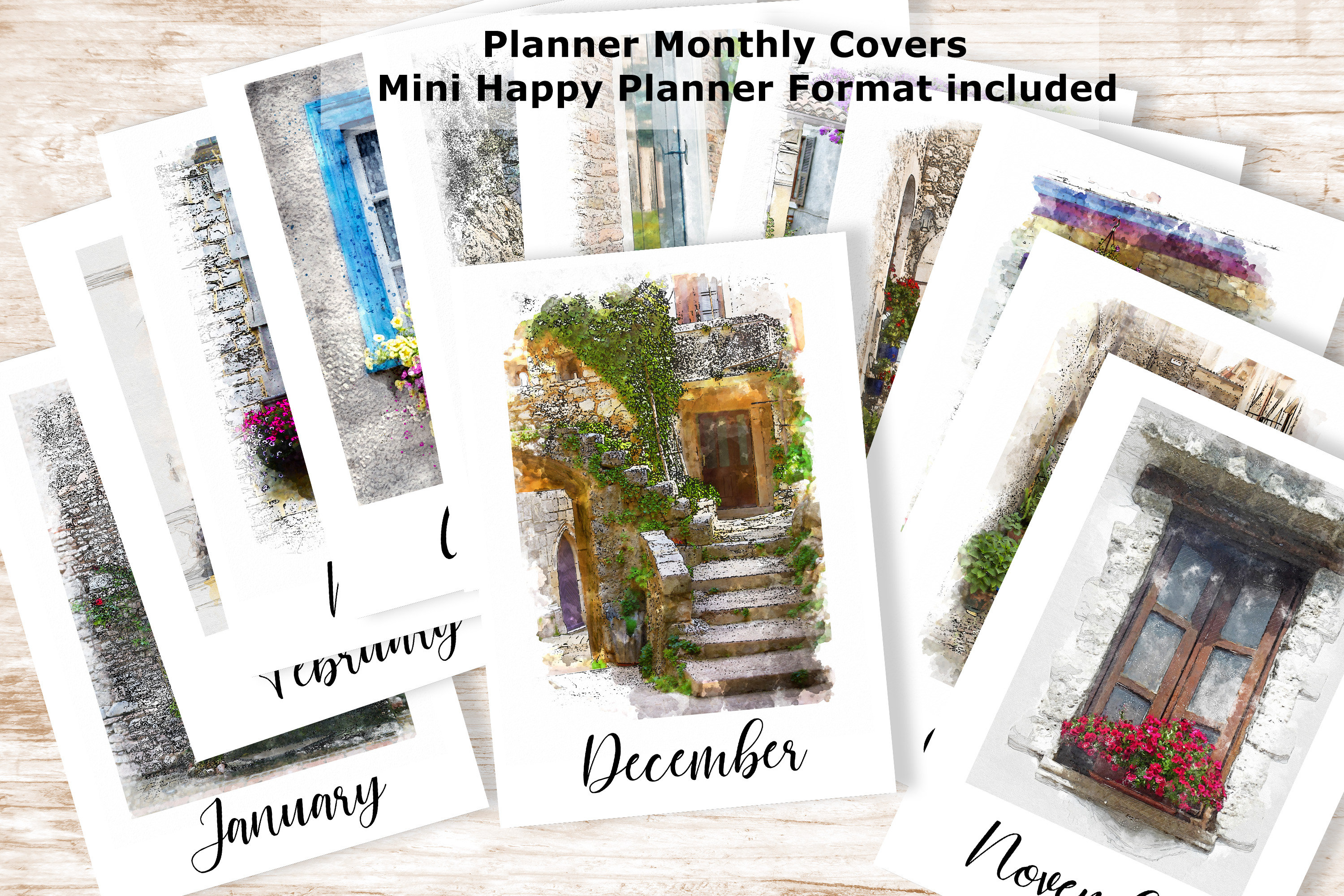 Printable Happy Planner Mini Inserts. 12 Monthly Planner Dividers ...
