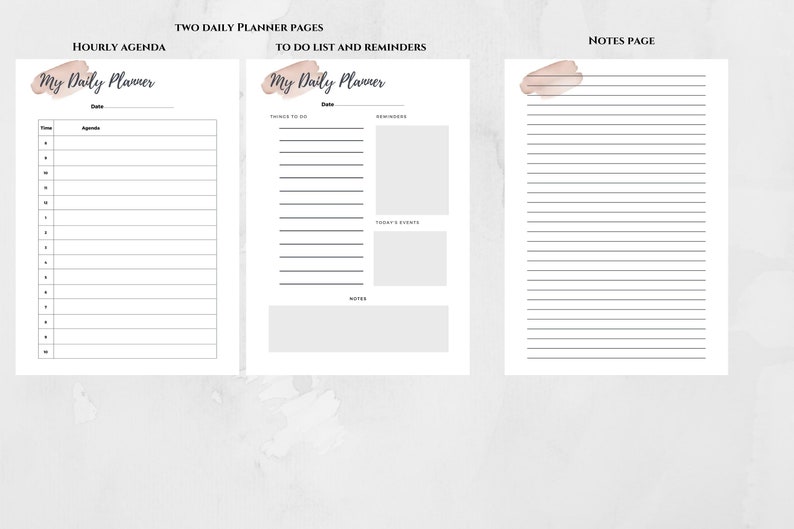 A5 Abstract Printable Undated Planner Bundle Printable A5 - Etsy