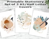 Abstract A5 Planner Dashboard, Set of 3 A5 and Half Letter Planner Dividers, Watercolor A5 Planner Inserts, Half Letter Notebook Covers