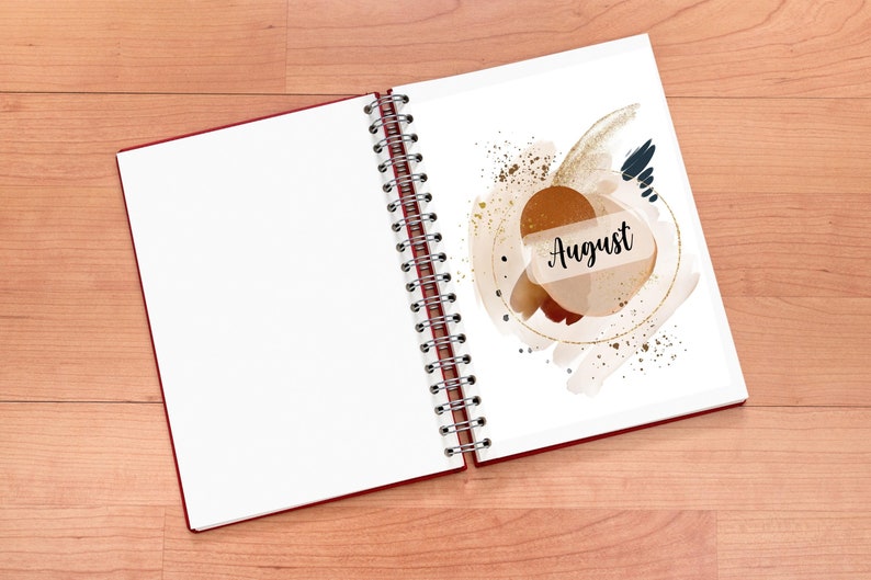 Printable Monthly Planner Covers A5 and Half Letter Format. Neutral ...