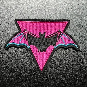 Bat Triangle Embroidered Die Cut Patch