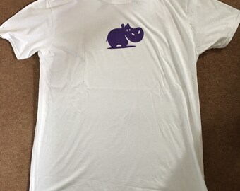 Camiseta Hipopótamo Roxo Camiseta Zoo Camiseta Hipopótamo Fofo
