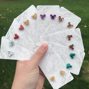 Handmade Mini Mouse Ear Resin Earrings