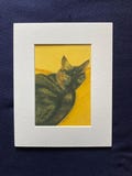 Tortoiseshell Cat Art Print: Alley Cat Portrait (8x10)