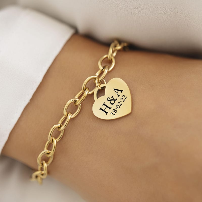 Gold-plated heart bracelet Light Gold