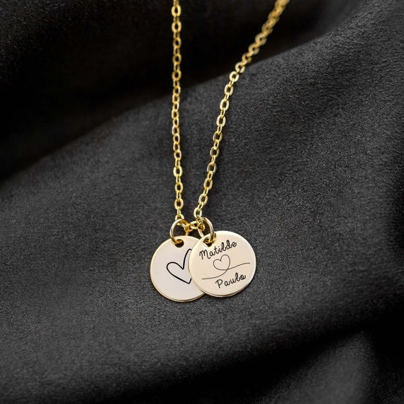 Custom Double Name Necklace Birthday 