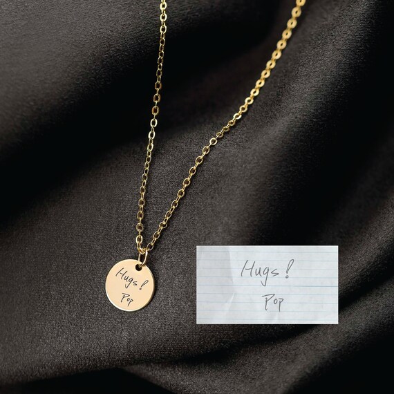 Customized 18K Gold Disc Necklace 