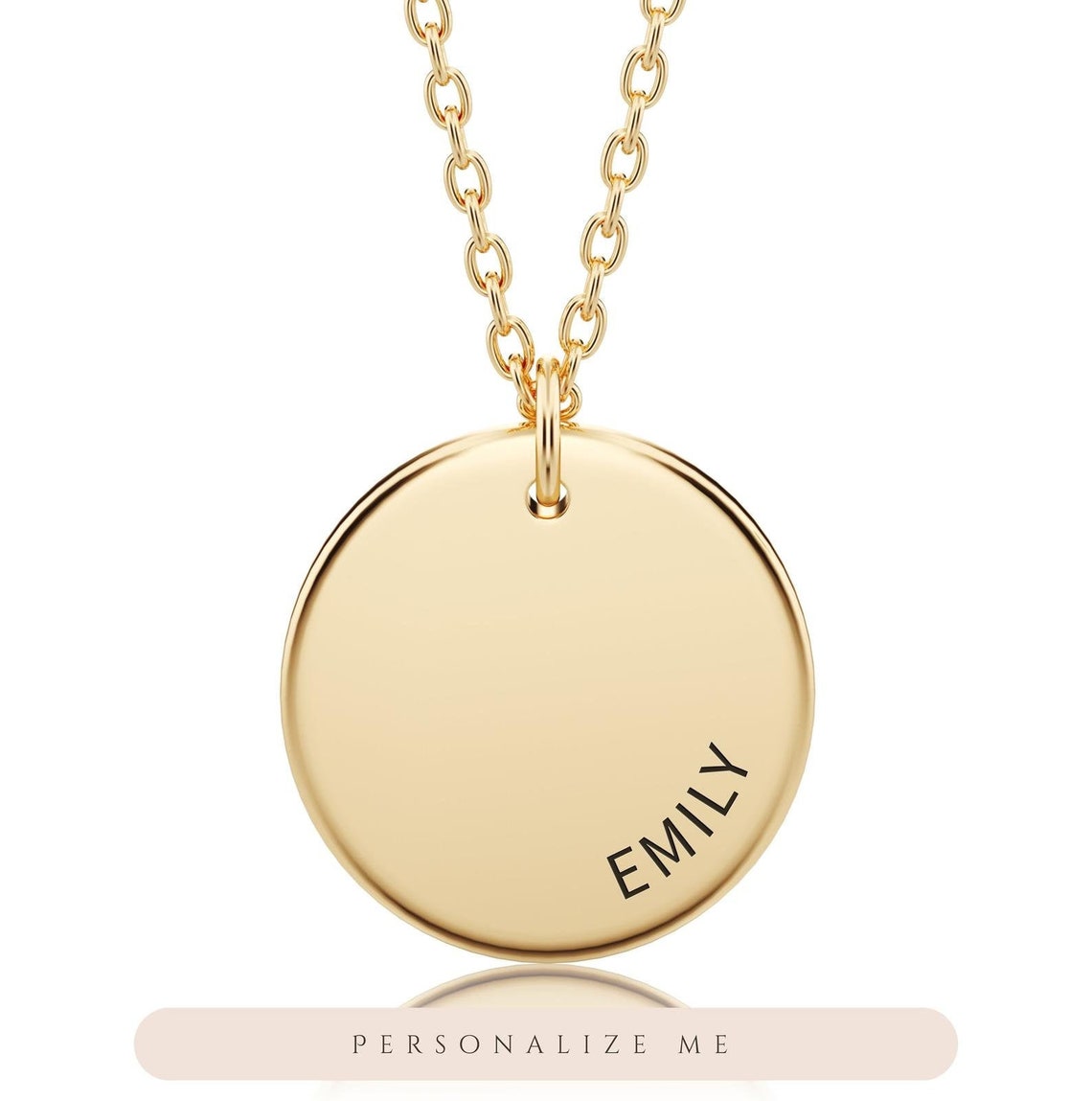 Custom Name Circle Necklace Personalized Necklaces Gold Etsy