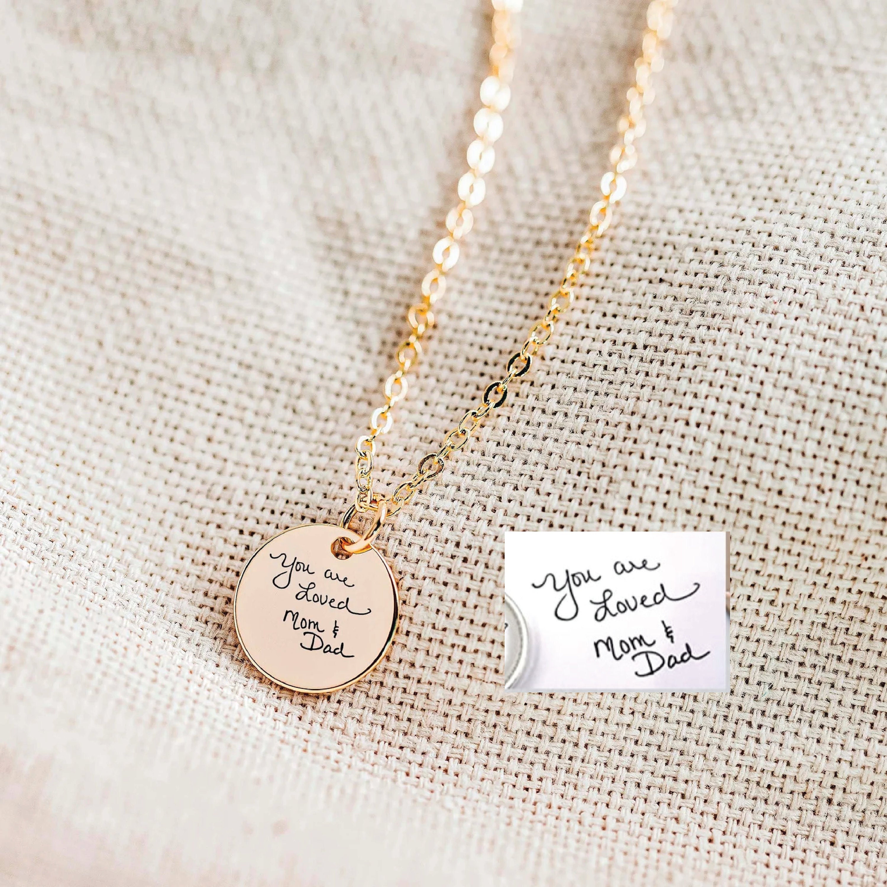 Quote Engraved Necklace, Custom Engraved Disc - Inspirational  words or phrase Pendant - Personalized Sterling Silver Pendant - Engraved  Jewelry : Handmade Products