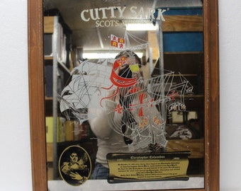 Cutty Sark Scots Whisky | Christopher Columbus 500th Anniversary | Mirror Decor