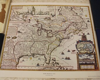 New France | American Heritage Reproduction Map