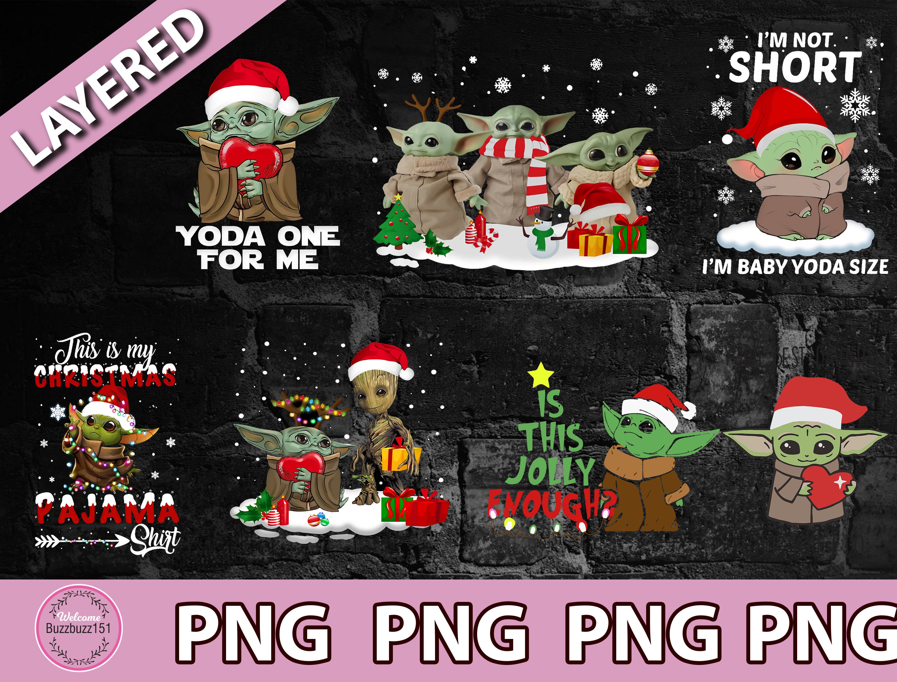 Download Christmas Baby Yoda SVG Bundle /Santa Baby Yoda Png /Cute ...