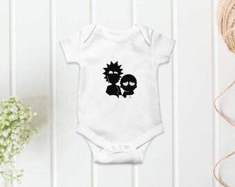 rick and morty onesie baby