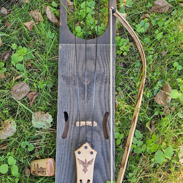 Viking Bowed Lyre Tagelharpa  Jouhikko Musical instrument