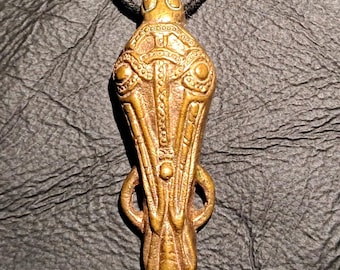 Bronze Viking Raven Pendant from Sweden