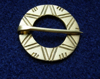 Curonian Medieval Celtic Brass Baltic Brooch Sakta