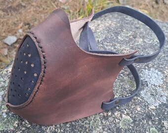 Leather Sci-Fi Futuristic Post Apocalyptic Biker Mask