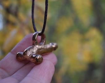 Roman Phallus Pendant Replica , Bronze Dick Necklace, Gift for Man 