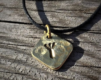 ALGIZ rune pendant Viking Jewellery Handmade Elder Futhark Rune Necklace
