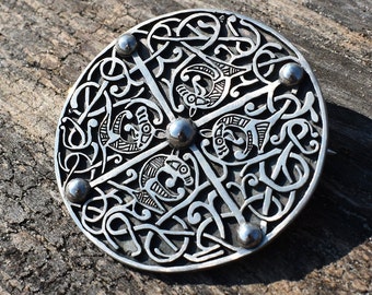 Anglo Saxon silver Galloway Brooch Disk Brooch Fibula