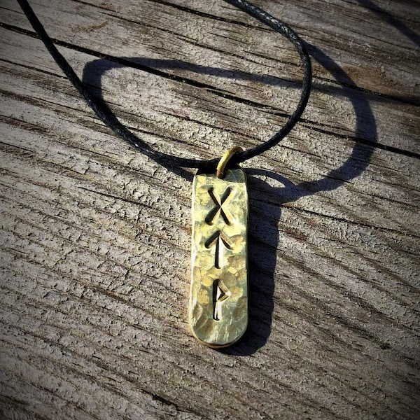 Personalised  rune pendant Viking Jewellery Handmade Elder Futhark Rune Necklace with Custom runes of Your choice