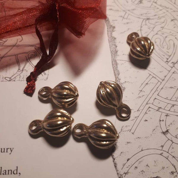 Viking Age Metal Buttons Birka set 5 pièces , cuivres