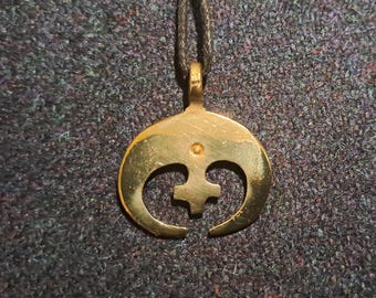 Maanvormige hanger Lunula sikkelmaan Pagan Viking-amuletketting